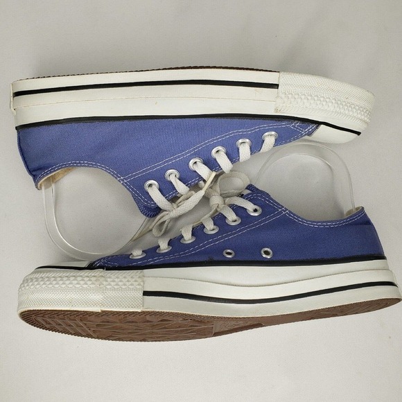 VINTAGE CONVERSE ALL STAR MADE IN THE USA Low Top Blue Canvas Sneakers main image 14